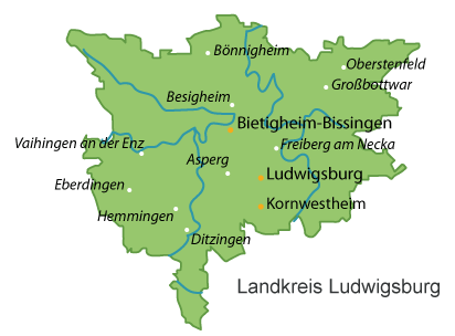 Ludwigsburg (Landkreis) Karte