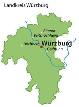 Würzburg (Landkreis) Karte