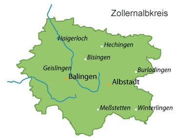 Zollernalbkreis Karte