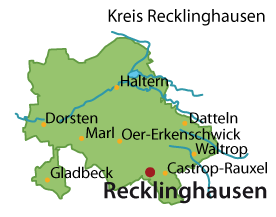 Recklinghausen (Landkreis) Karte