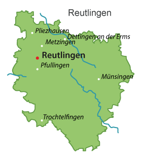 Reutlingen (Landkreis) Karte