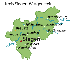 Siegen-Wittgenstein Karte