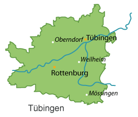 Tübingen (Landkreis) Karte