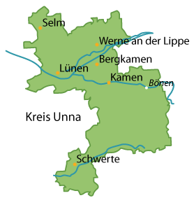 Unna (Landkreis) Karte