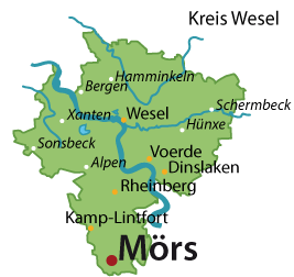 Wesel (Landkreis) Karte