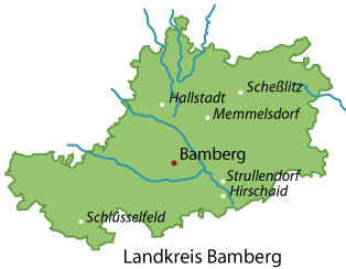 Bamberg (Landkreis) Karte