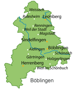 Böblingen (Landkreis) Karte