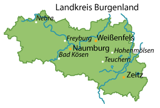 Burgenlandkreis Karte
