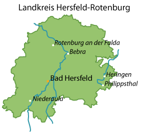 Hersfeld-Rotenburg Karte