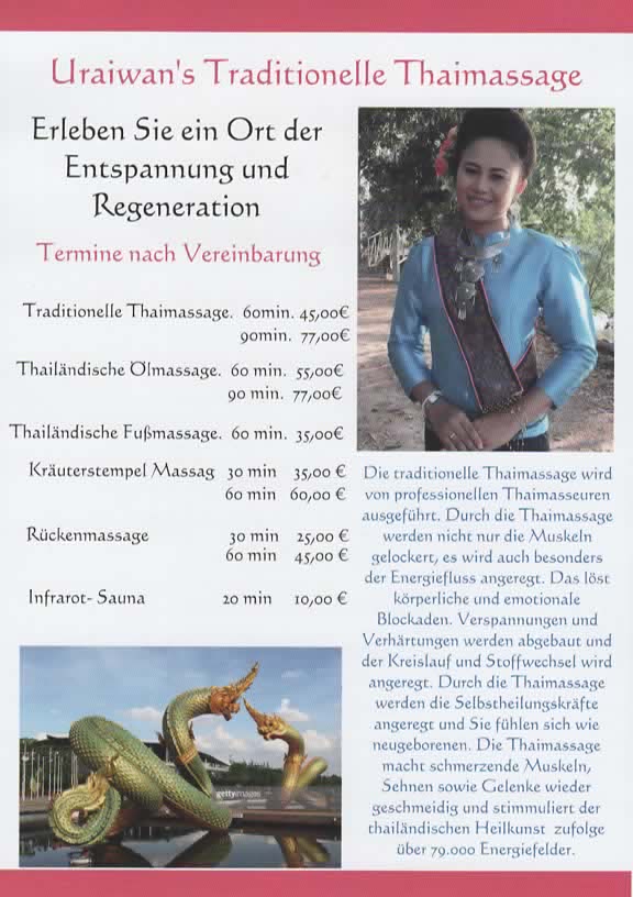 Traditionelle Thaimassage ab 35.00 €