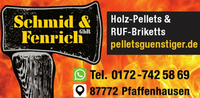 Logo Pelletsguenstiger.de | Schmid & Fenrich GbR | Holzpellets und Briketts